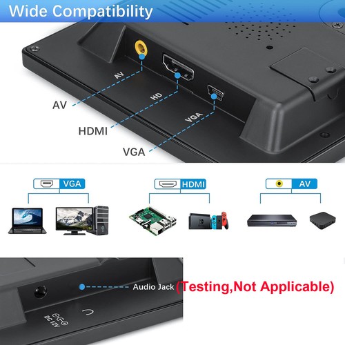 7" Portable IPS HDMI VGA Display CCTV Security Monitor Screen for Raspberry Pi - Picture 36 of 40
