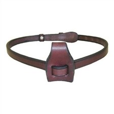 Leather Flash Attachment Havana Black 5/8" with Pinch Guard Cob Horse Oversize