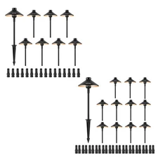 VEVOR 8/12PCS Low Voltage Landscape Path Lights 12-24V Outdoor LED Pathway Light