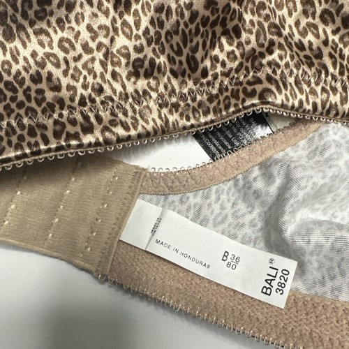 Bali Double Support Wirefree Bra Style 3820 Sexy Animal Size 36B NWT - Picture 6 of 7