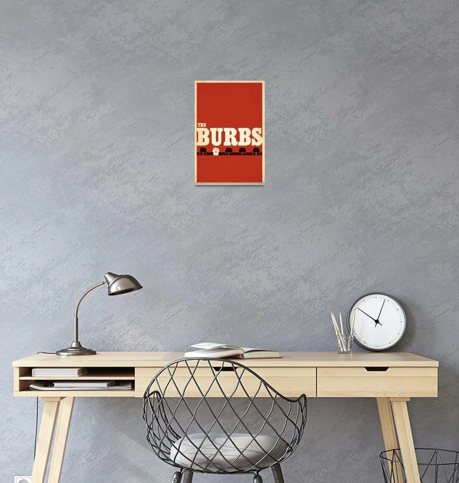 Póster - La película Burbs, arte antiguo moderno minimalista retro, 3 tamaños Foto 3 de 4