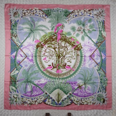 Hermes Paris Aloha Ala Moana Special Limited /180 Rare Silk Scarf