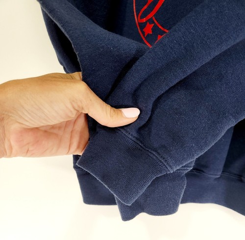 Kids Unisex Navy Blue Pullover Hoodie Sweatshirt "Lets Go Brandon" Size XL - Picture 7 of 8