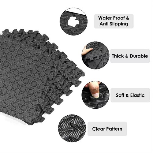 EVA MAT Gym Floor Interlocking Tiles Soft Smooth Foam Yoga Kids Play Hot Tub Spa - Picture 6 of 24