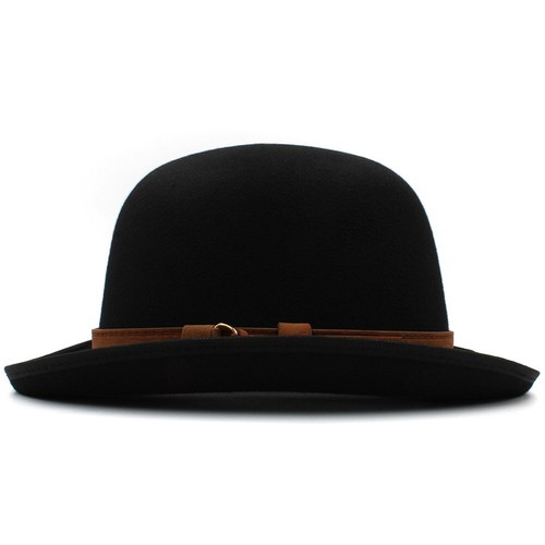 Men Women Classical Bowler Hats Retro Fedora Sunhat Jazz Derby Caps 7 1/8-7 3/8 - Picture 14 of 29