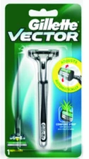 Gillette Vector Razor Handle + 1 Cartridge NIB - Pivoting Head & Atra Compatible