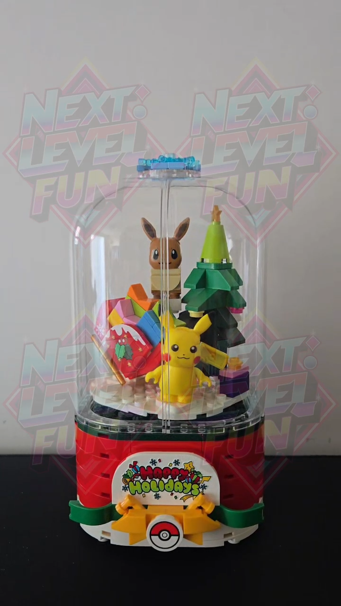 Official Pokémon Happy Holiday Music Box Building Blocks Set
