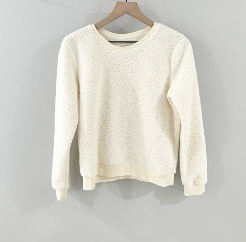 Lucky Brand Women’s Fleece Sweatshirt Cream Size Small - Picture 4 of 8