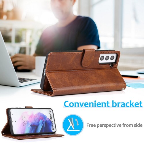 Leather Wallet Case Detachable Magnetic Cover for Samsung S25 S24 S23 S24 S23 - 第 35/90 張圖片