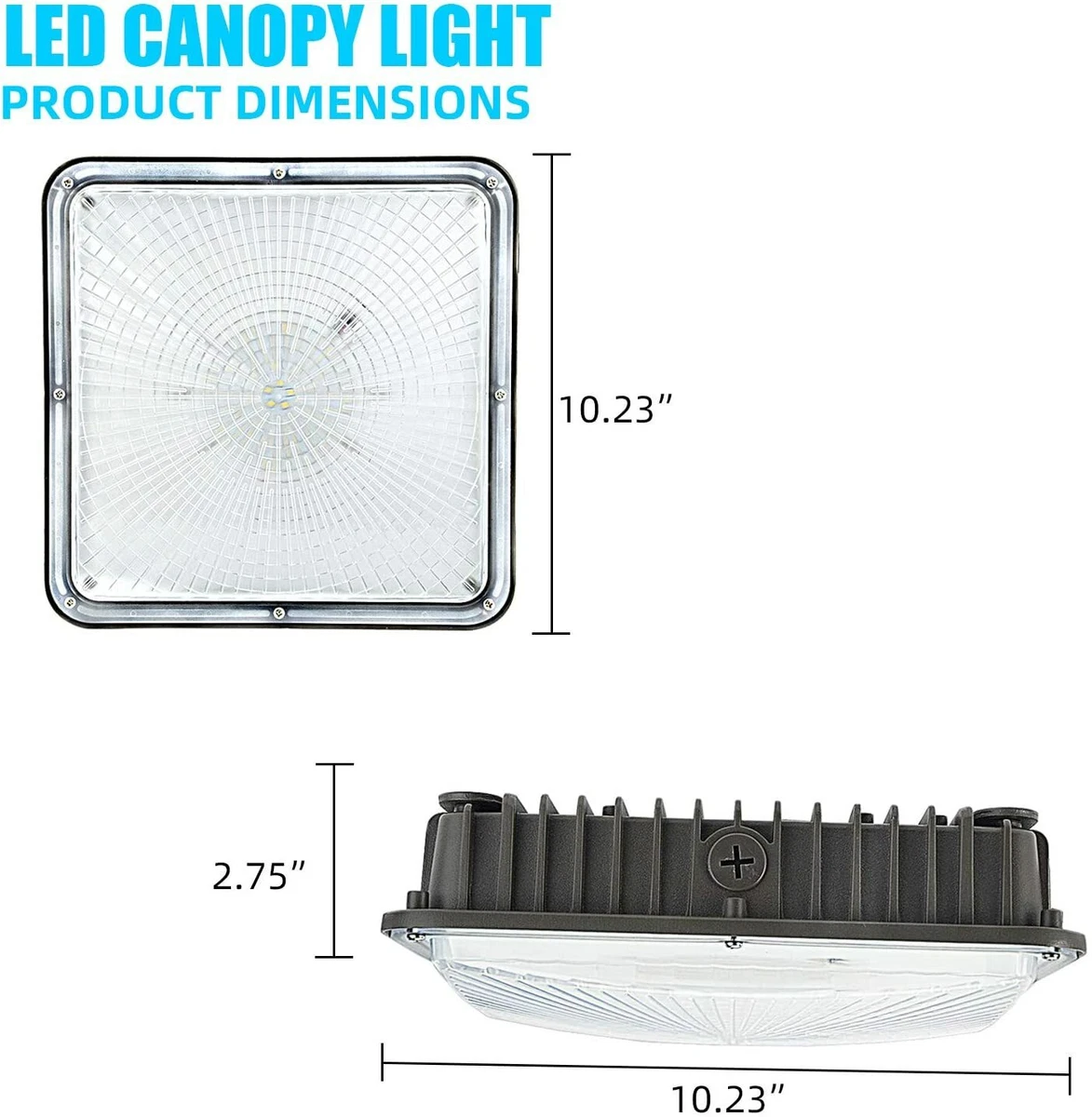 70W Gas Station LED Canopy Lights Fixture Commercial Garage Parking Lot Light