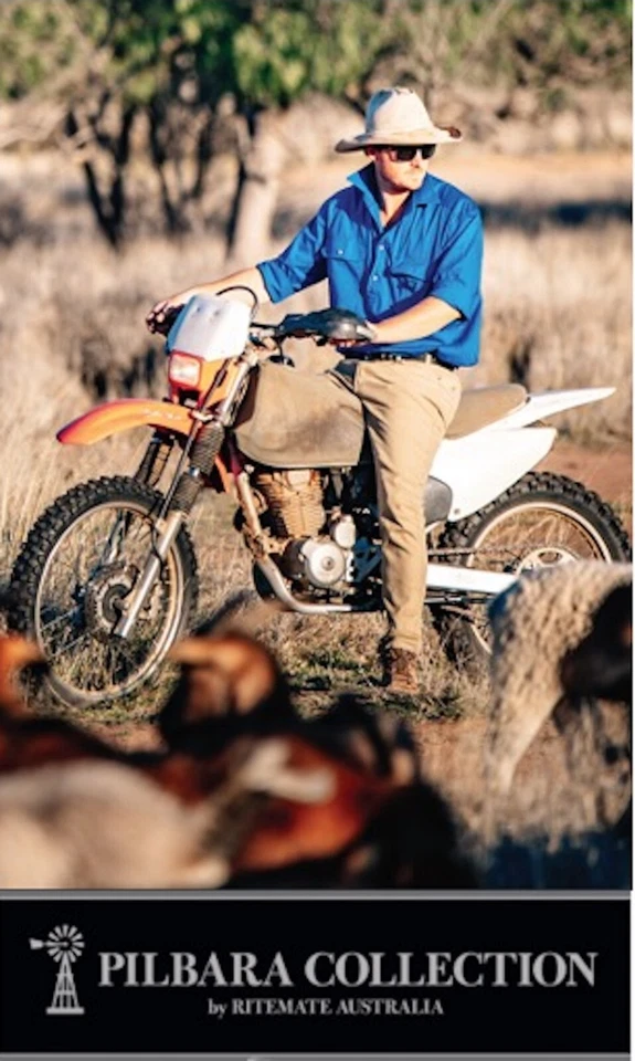 RITEMATE PILBARA CLOSED FRONT LONG SLEEVE MENS COTTON SHIRT  RM200CF *FREE POST* - image 2 of 4