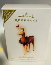 Hallmark Keepsake Christmas Tree Ornament Deer Peaceful Animals 2007