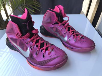 Nike Hyperdunk 2014 Men's Basketball Shoes Size Pink Silver