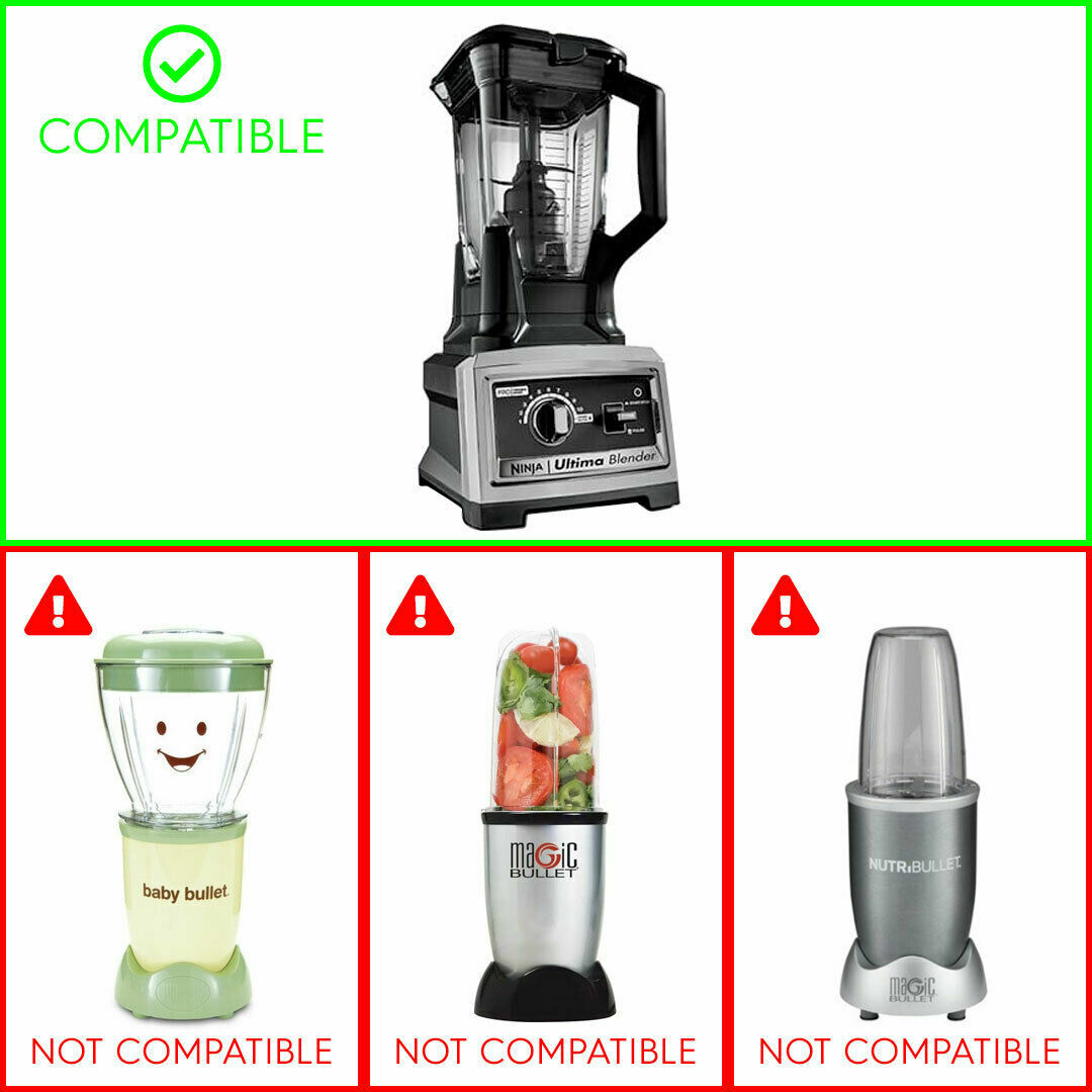 6 Guarnizioni In Gomma Per Frullatore Ninja 10 Cm, Kit Ricambio Con Spazzola E Gancio, Per Lame A 7 Pinne Modelli BL480, BL680, CT680 Ecc. - 2