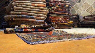 Antique 1900-1930s Turkish Tribal Rugs 1'10''× 4 1''