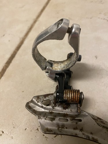 Campagnolo RECORD 10-Speed Clamp-On Compact DOUBLE Front Derailleur RUST - Picture 4 of 7
