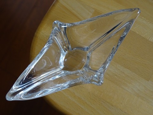 DAUM FRANCE ANCIEN PETIT VIDE POCHE CRISTAL FORME VERSEAU  lg 14 cm - Imagen 4 de 7