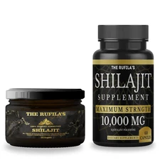 Combo Of 2 100% Pure Himalayan Shilajit Resin 50G & Himalayan Shilajit 60 Caps