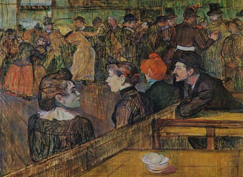 TOULOUSE LAUTREC - Ball at the Moulin 1889 - A3 CANVAS PRINT 18"X 12" size