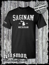Saginaw Michigan Est 1819 T-Shirt Souvenir Gift Mid-Michigan