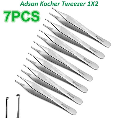 IRIS SERRATED NON TOOTHED DRESSING SURGICAL DENTAL FORCEPS TWEEZERS SS - Foto 5