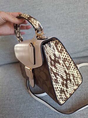 NWT Coach Pepper Satchel In Signature Canvas c1325 $398 | eBay