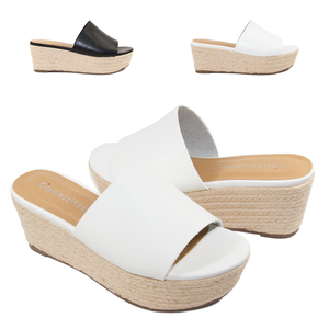 espadrille platform slide sandals