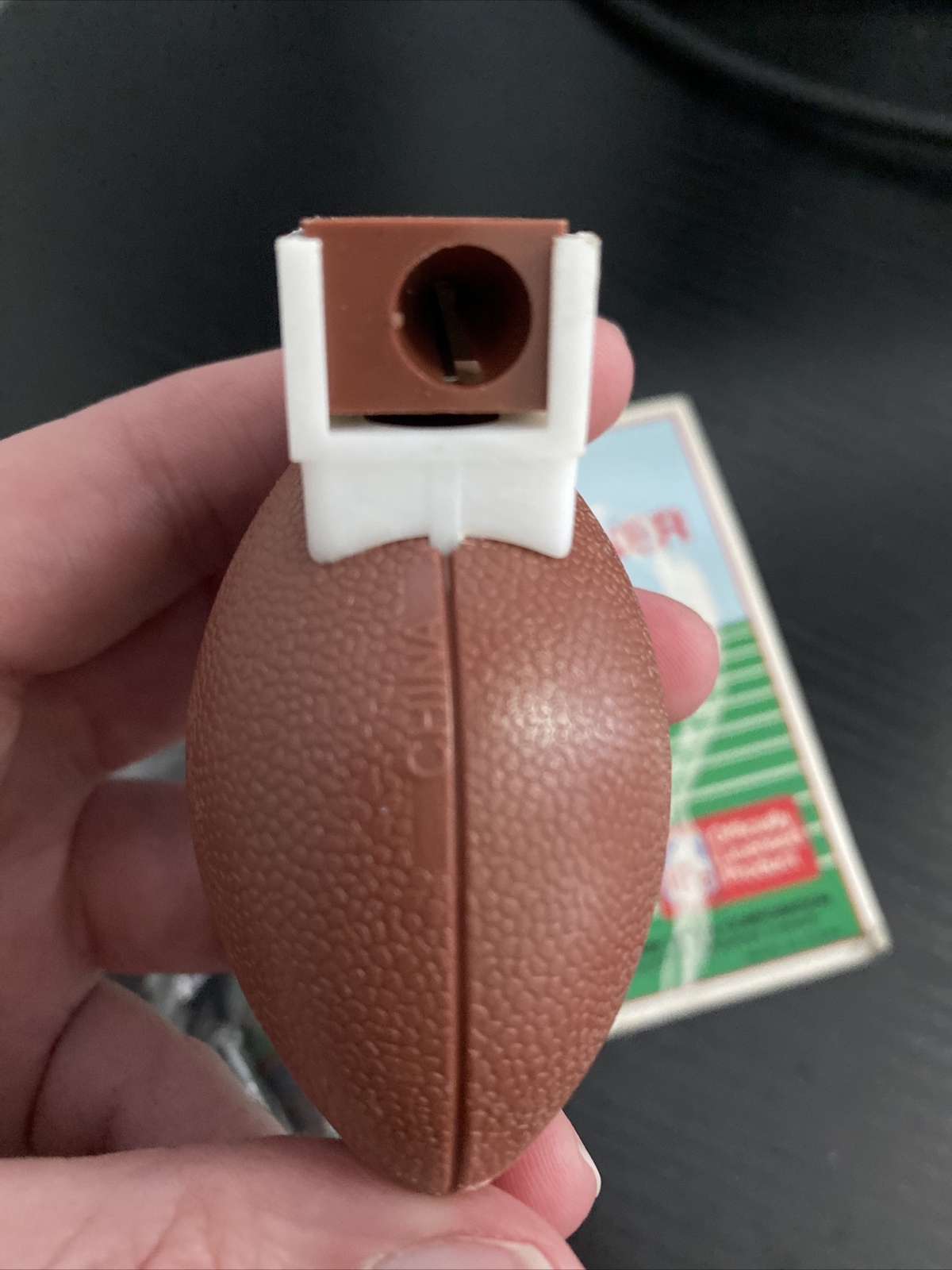 VINTAGE Pencil Sharpener NFL Football w Card Paul Tagliabue Official Mini 1989? - Picture 6 of 8