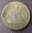 1853 Seated Liberty Quarter 25c with Arrows -- VG