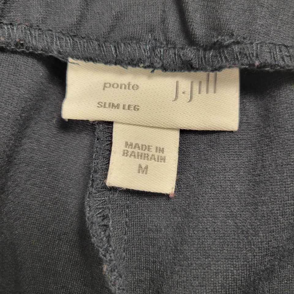 Pantalones al tobillo J.Jill Ponte azul marino para mujer talla mediana Foto 3 de 4