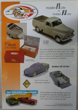 Classic Carlectables Promotional Poster  Holden FX & FJ Utes 1:43 Scale