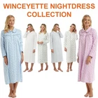 Winceyette Nightdress Warm 100% Cotton Long New Ladies Flannelette Nightie 8-26