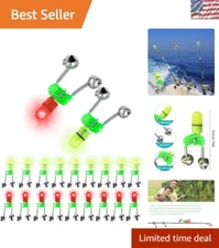 LED Night Fishing Bite Alarm with Twin Bells - 20 Light Indicators Included
