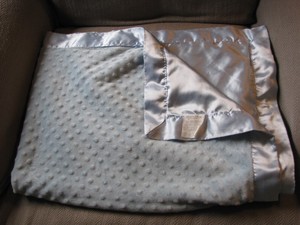 minky dot baby blanket