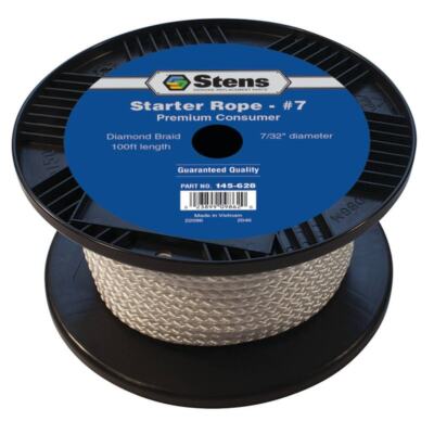 100' Diamond Braid Starter Rope for 4-Cycle Engines, Heavy-Duty, 7/32''