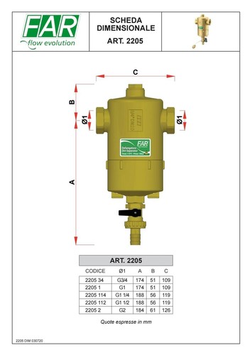 DEFANGATORE MAGNETICO FAR SOTTO CALDAIA FILTRO SALVA CALDAIA 1" 1/2 - Foto 2 di 12