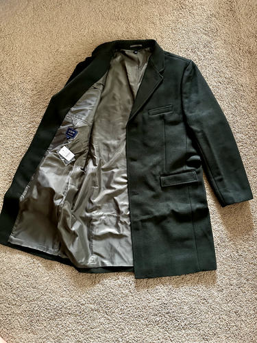 J. Crew Thompson Topcoat Overcoat in Dark Green Wool Blend New MSRP $398 - Picture 31 of 60