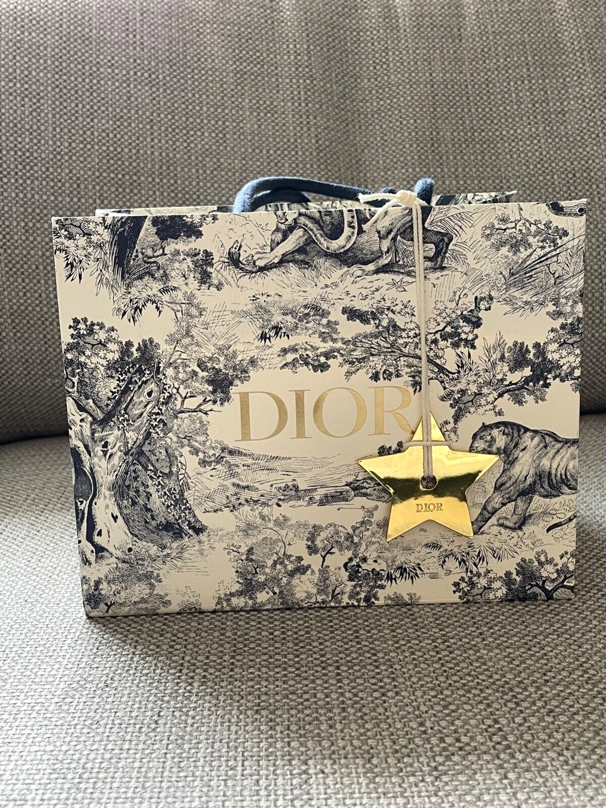 Sac cadeau de Noël Dior avec étoile Dior   PETIT   NEUF
