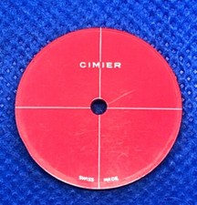 ANCIEN Cadran de montre Zifferblatt Watch Dial CIMIER SWISS Suisse Made Rouge 