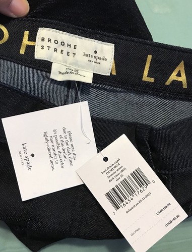 Kate Spade New York Broome Street Lean Capri Denim Jeans Pants Size 25 NWT $188 - Picture 6 of 6