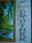 UNUSED 1960s vintage greeting card BIRTHDAY To Brother Ducks in a Stream — photo 3