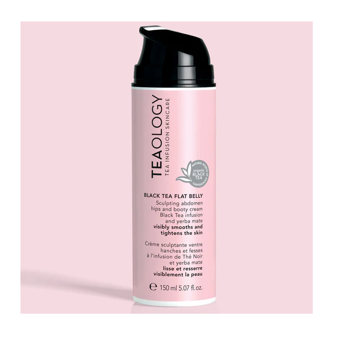 TEAOLOGY SKINCARE BLACK TEA FLAT BELLY CREMA RIMODELLANTE PANCIA FIANCHI 150ml