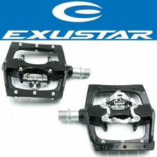 Exustar E-PM820 Single Sided Clipless SPD Bike Pedals plus DH Platform Side
