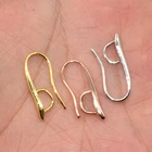 Real S925 Silver 18K Gold Filled Jewelry Earring Findings Pinch Bale Earwires S3