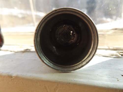 Bernstein Whiskey Flasche mit Kugellöchern konsolidierte Destillerie Made in USA - Bild 5 von 6