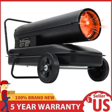 Portable Kerosene/Diesel Forced Air Space Heater with Thermostat and Fuel Tank