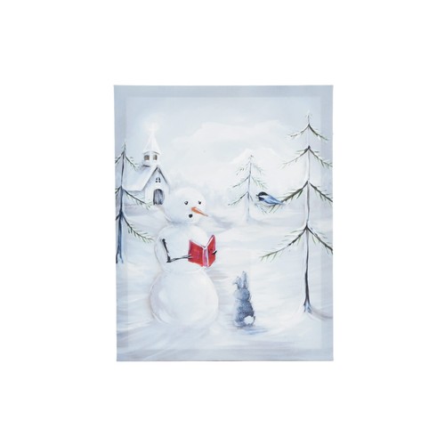 Singing Snowman 12" x 12" Winter Holiday Canvas Wall Art, Wall Decor for Livi... - Bild 1 von 5