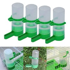 Ochine 4Pcs Bird Water Feeder Plastic Drinker Waterer Clip Food Medium