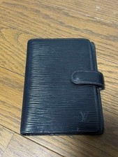 LOUIS VUITTON Epi Agenda PM Black R20052 Leather Notebook Cover Japan