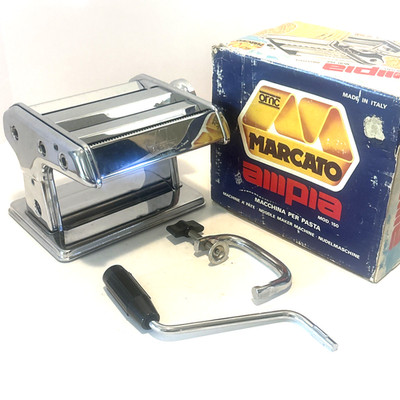VTG Ampia Tipo Lusso Model 150 Stainless Steel Manual Pasta Maker Made in Italy